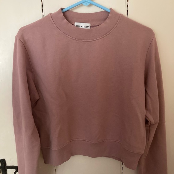 COTTON CITIZEN Milan Crew Sweatshirt in Pink - Picture 2 of 4